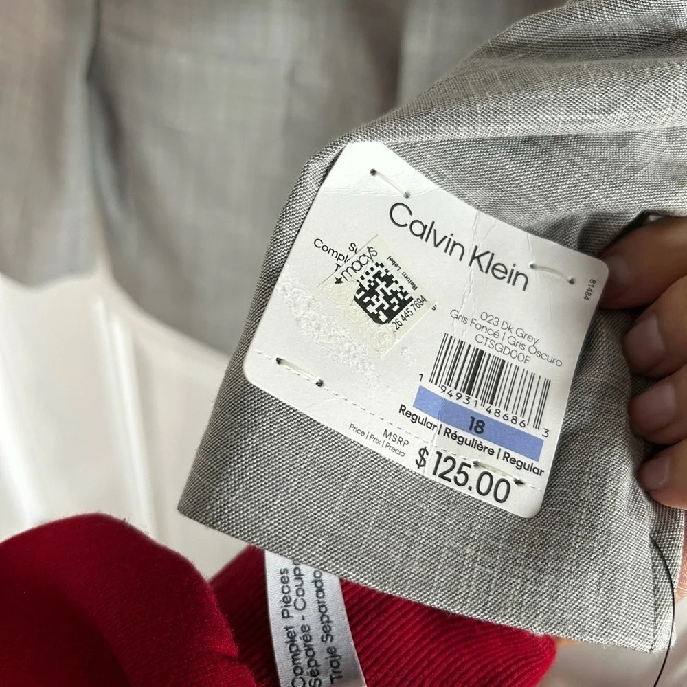 ✨Calvin Klein NWT Grey Blazer Sz 18